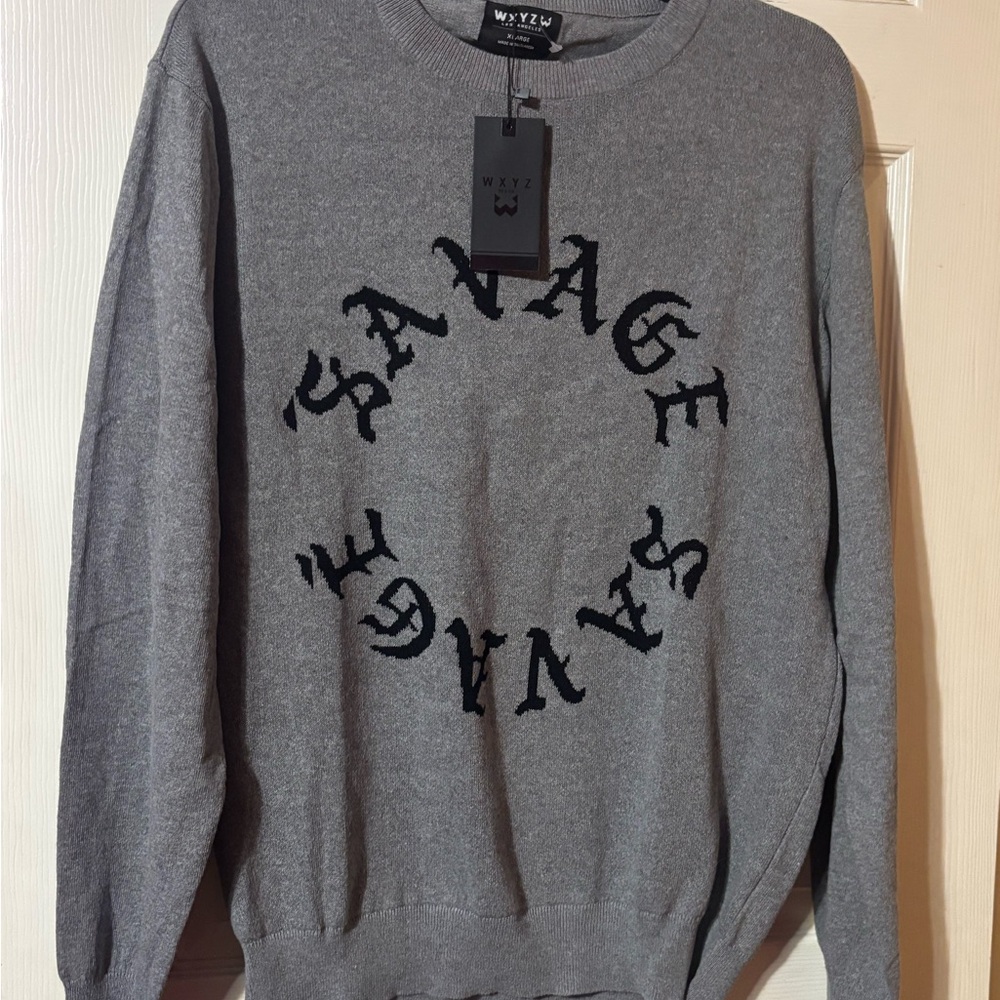 WYTU Gray Crewneck Men's Sweater